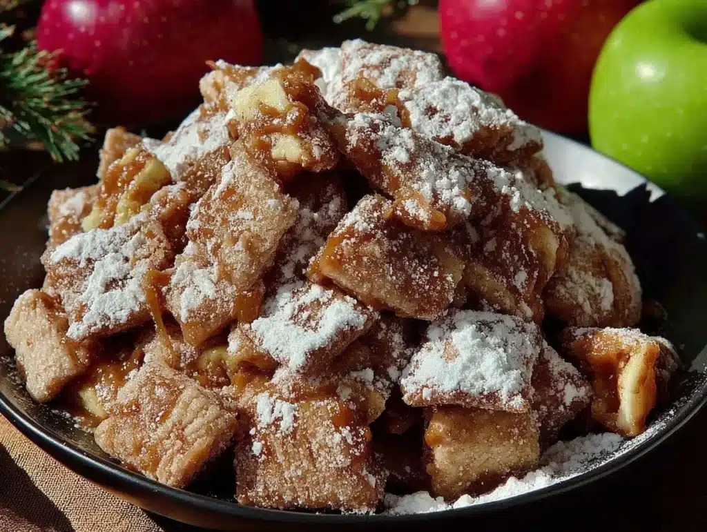 caramel apple puppy chow - featured image