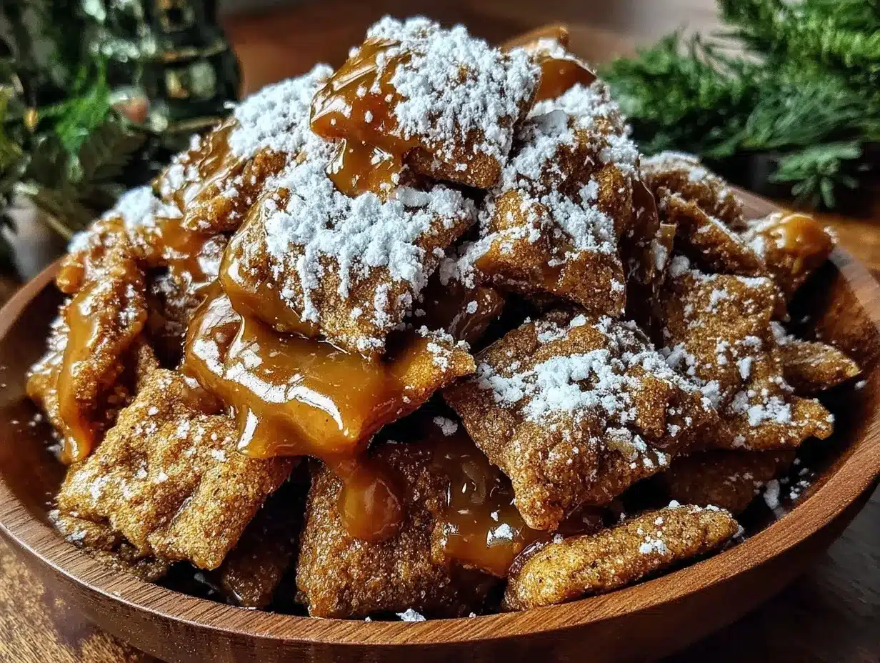 caramel apple puppy chow preparation steps