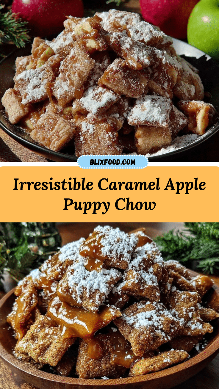 caramel apple puppy chow recipe