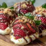 cheesecake stuffed strawberries - featured image
