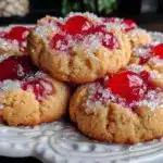 cherry almond sugar cookie blossoms - featured image
