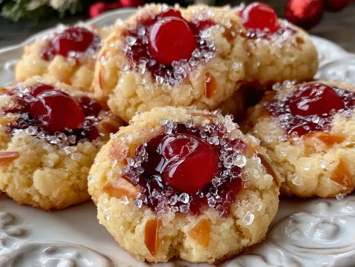 cherry almond sugar cookie blossoms preparation steps