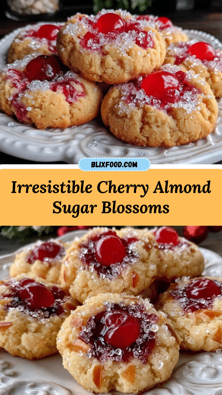 cherry almond sugar cookie blossoms recipe
