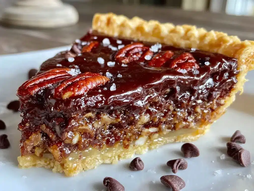 chocolate pecan pie - featured image