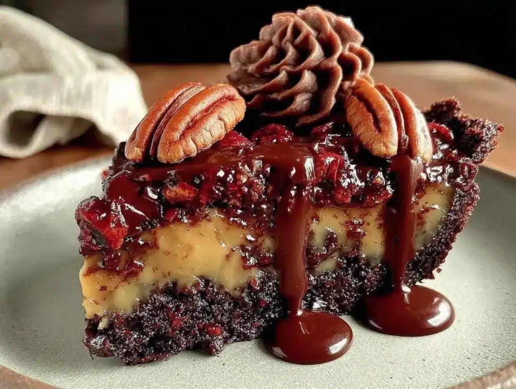 chocolate pecan pie - featured image