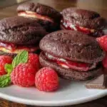 Chocolate Raspberry Brownie Sandwich Cookies - featured image