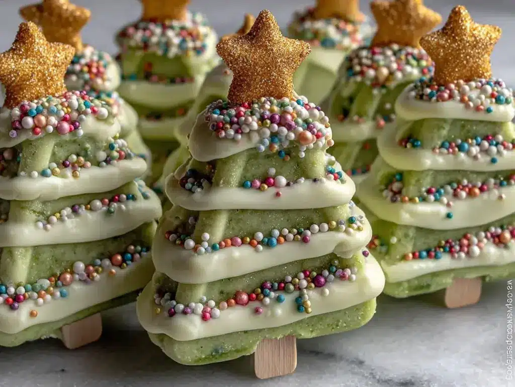 Christmas Tree Fudge Pops - featured image