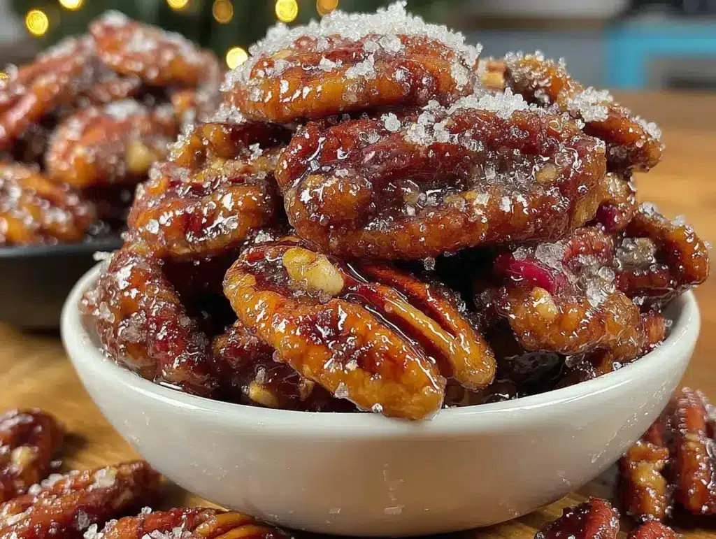 cinnamon sugar praline pecans - featured image