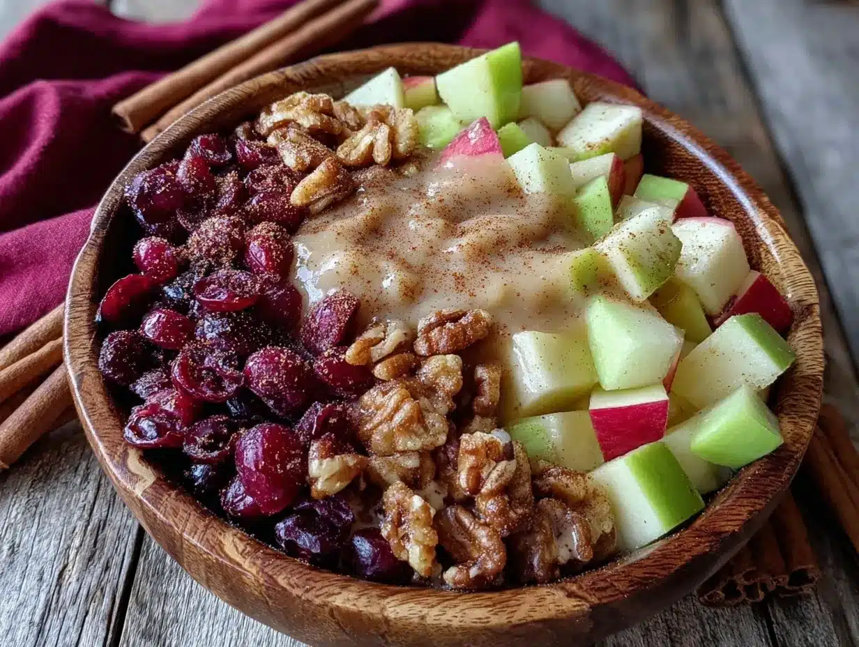 creamy apple fruit salad preparation steps