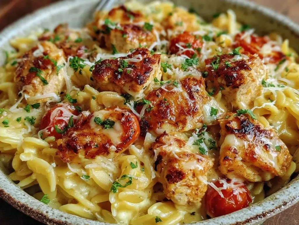 Creamy Cheesy Ranch Chicken Orzo Skillet - featured image