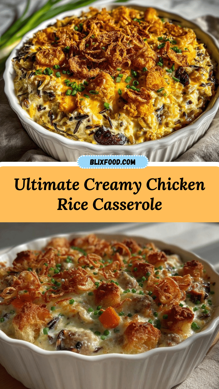 creamy chicken and wild rice casserole recipe