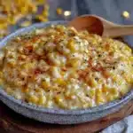 creamy honey butter skillet corn - featured image