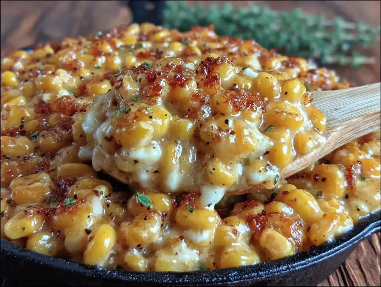 creamy honey butter skillet corn preparation steps