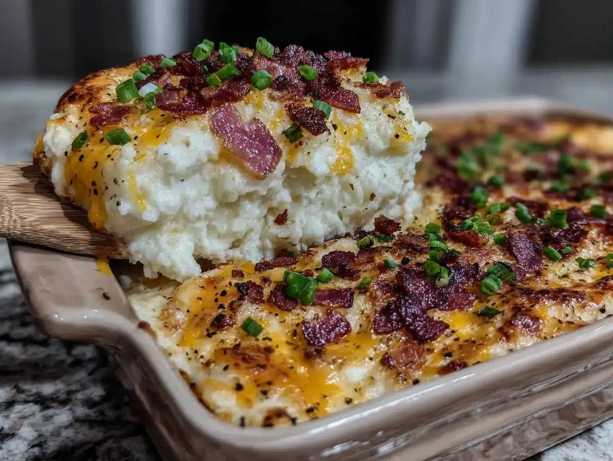 creamy twice baked potato casserole preparation steps