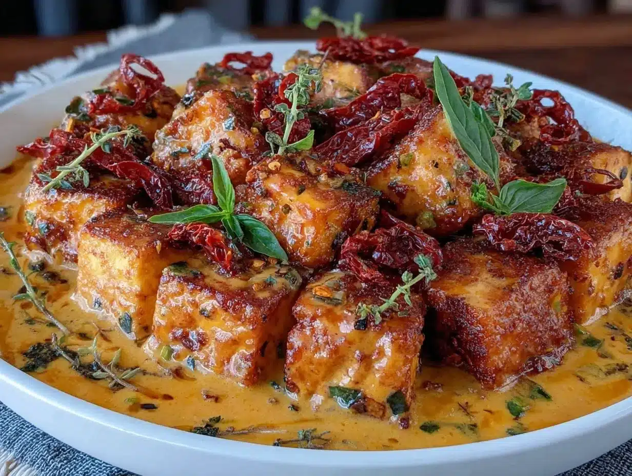 creamy vegan tofu preparation steps