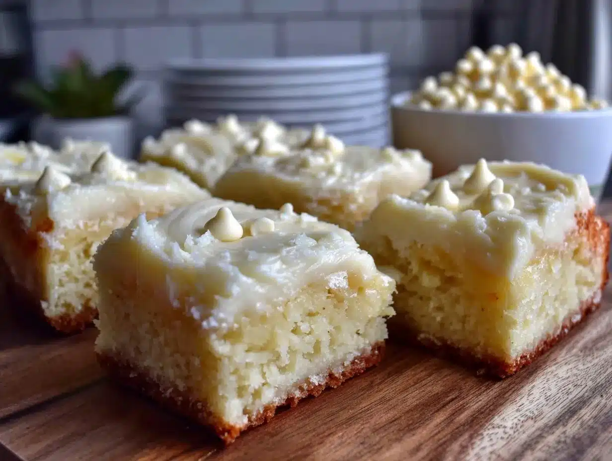 creamy white chocolate brownies preparation steps