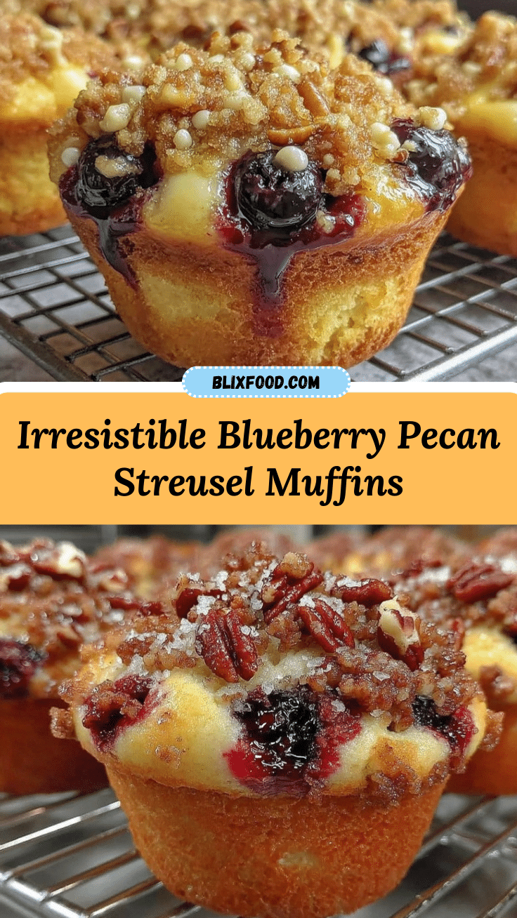 Crispy Blueberry Pecan Crumble Muffins recipe