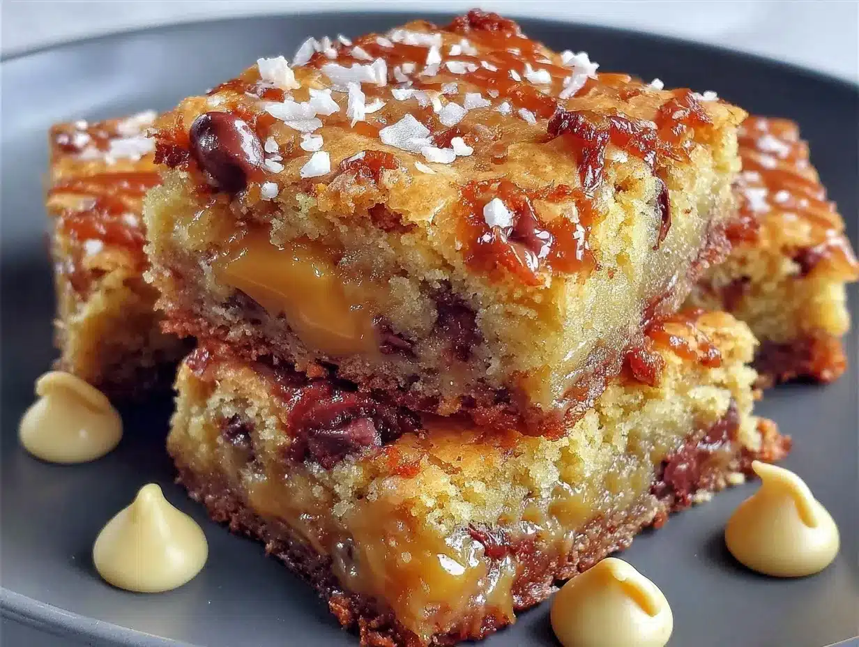 crispy brown butter coconut toffee cookie bars preparation steps