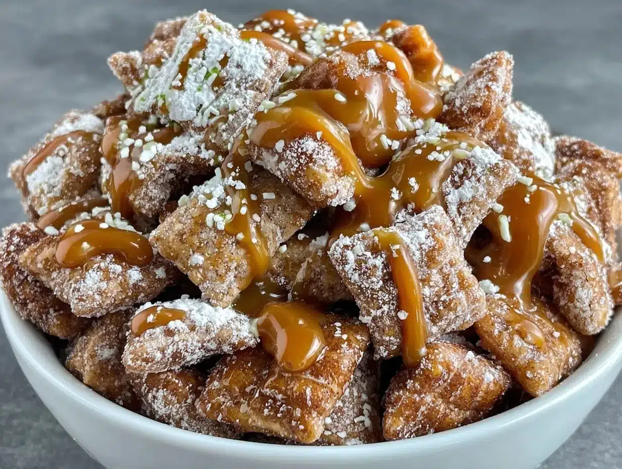 crispy caramel apple puppy chow preparation steps