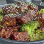 crispy honey garlic tofu - featured image