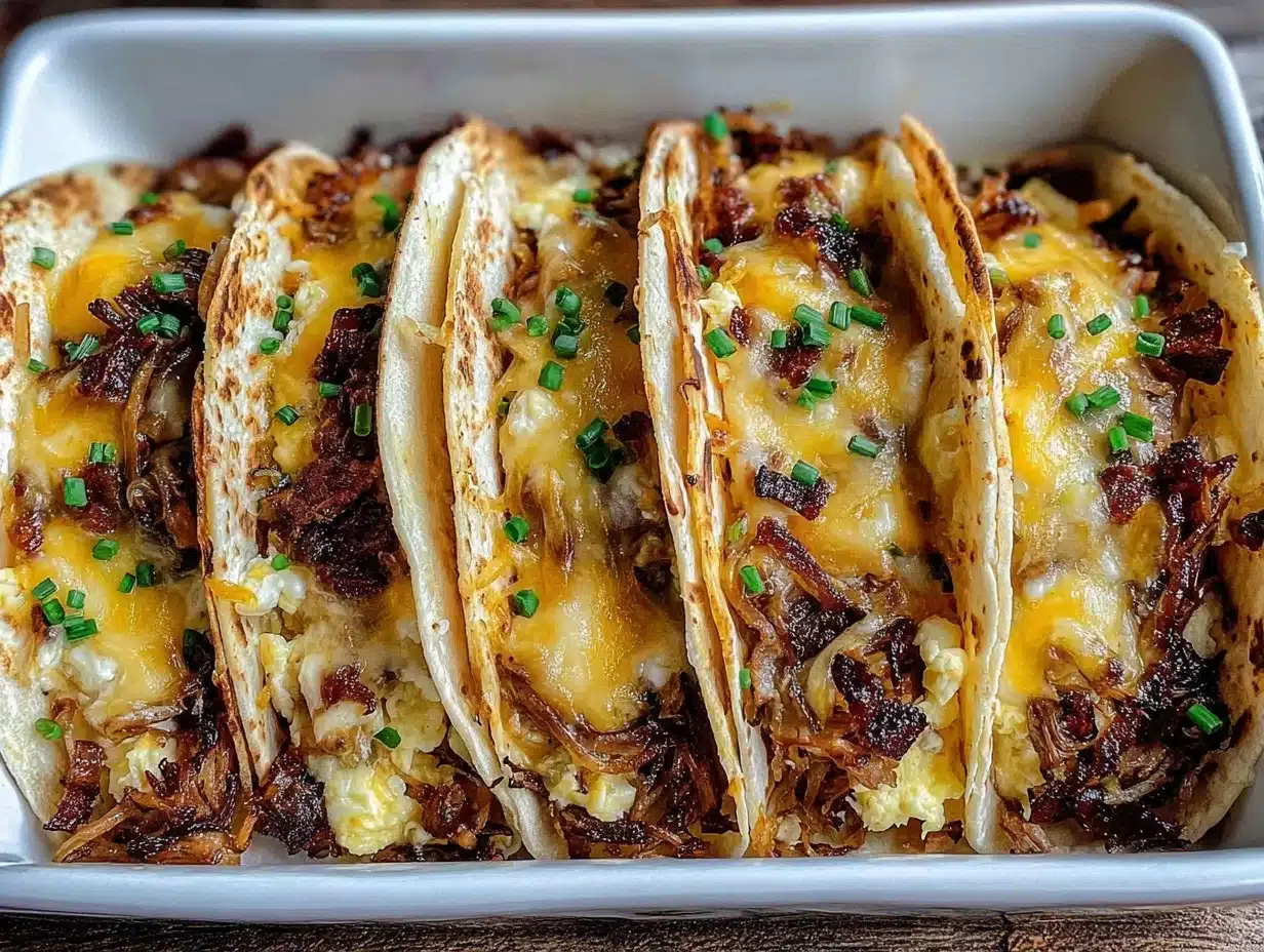 crispy loaded breakfast tacos - featured image
