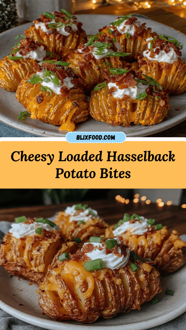 crispy loaded Hasselback potato bites recipe