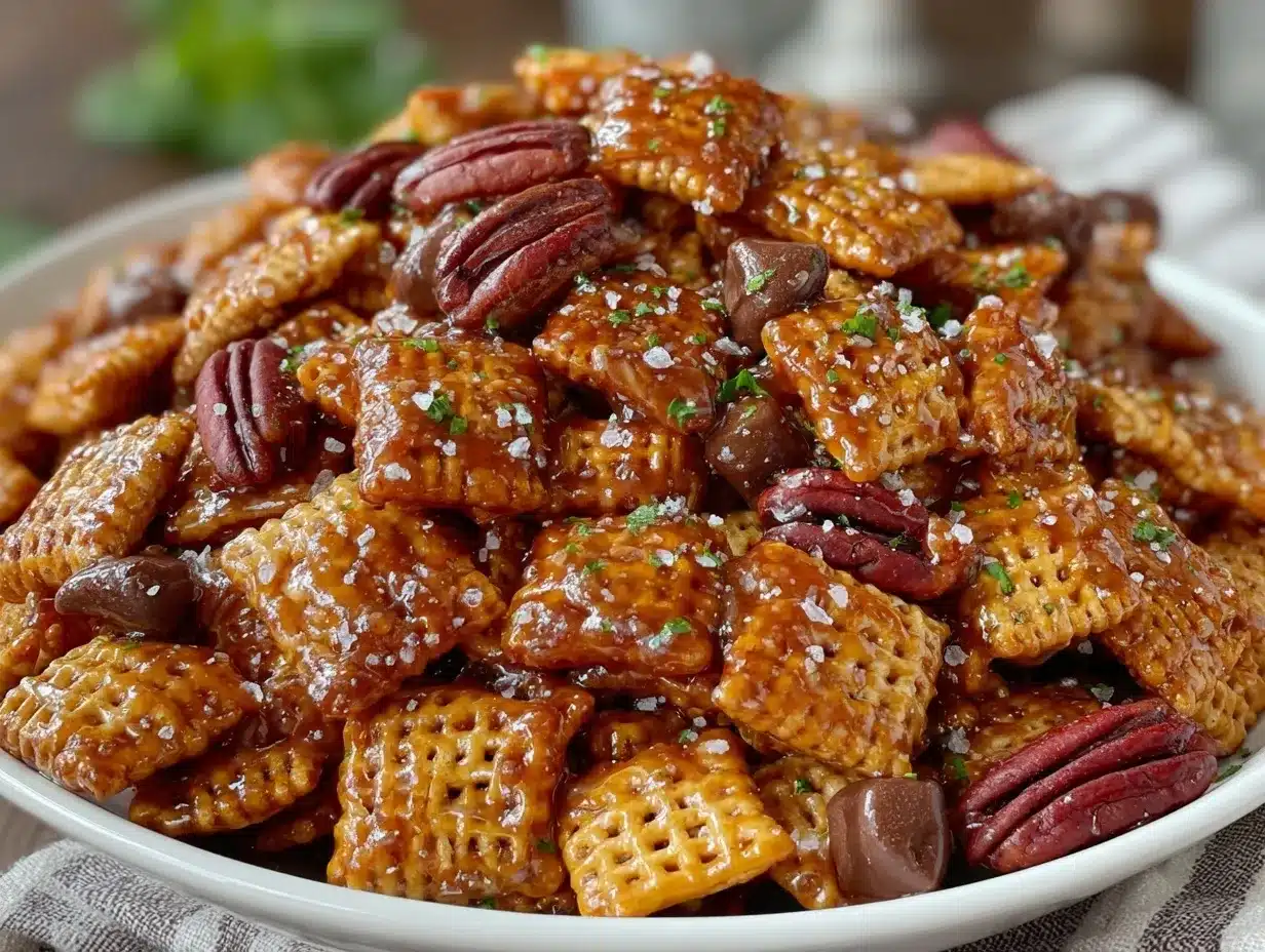 crispy toffee Chex Mix preparation steps