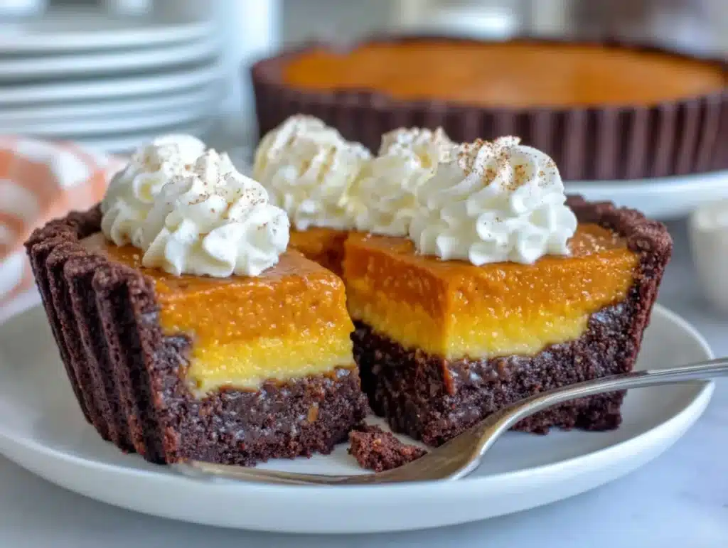 dark chocolate pumpkin tart - featured image