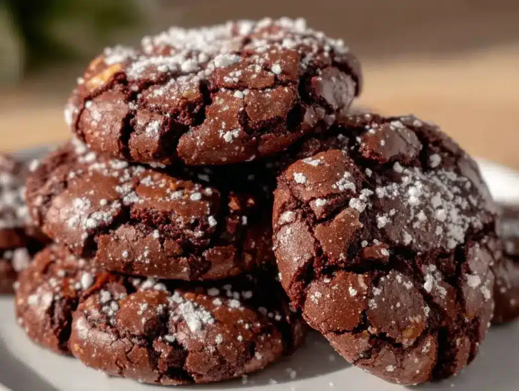 Double Chocolate Crinkle Cookies - featured image