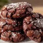 Double Chocolate Crinkle Cookies - featured image