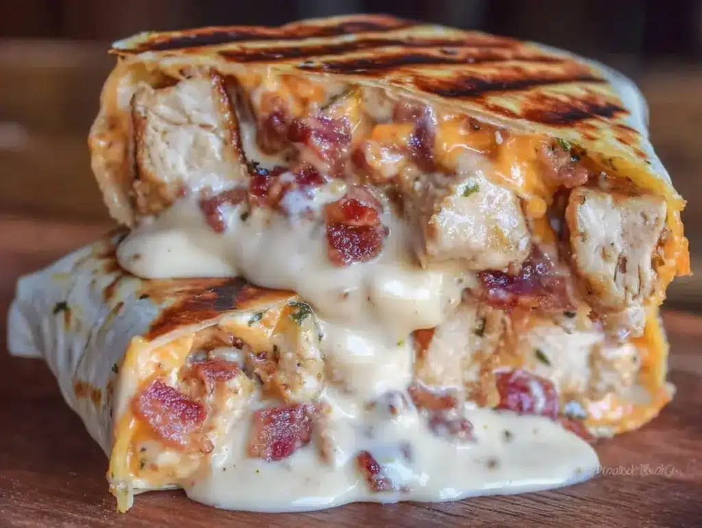 Garlic Chicken Bacon Ranch Wraps - featured image