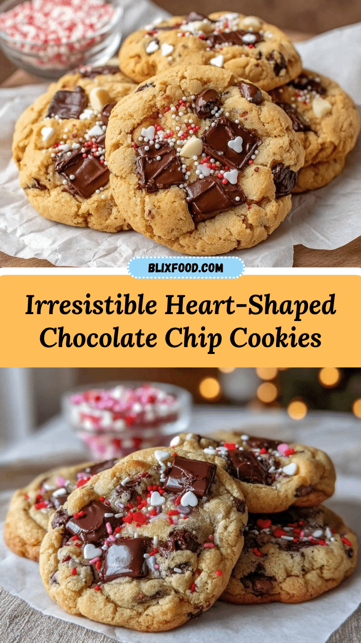 heart-shaped chocolate chip cookies recipe
