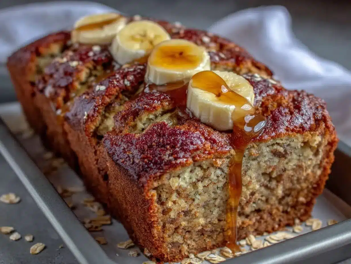 honey cinnamon oatmeal banana bread preparation steps