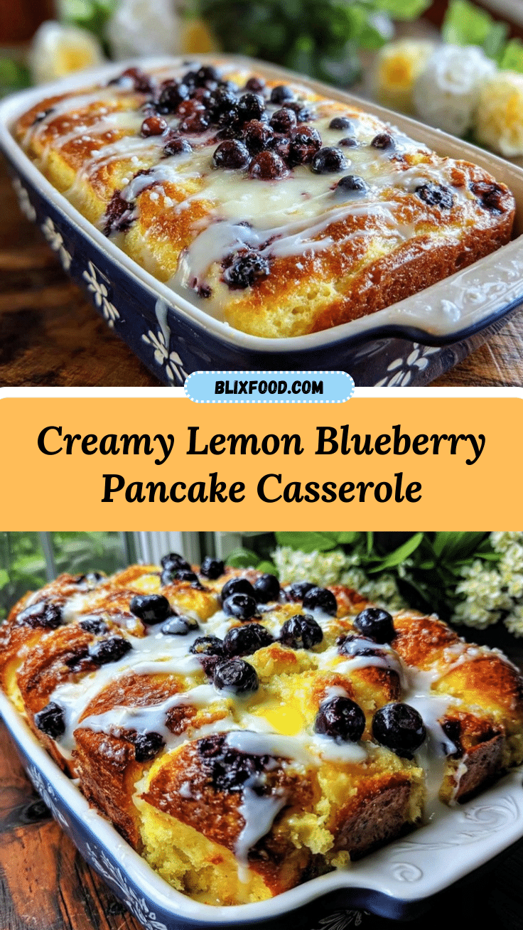 Lemon Blueberry Pancake Casserole recipe
