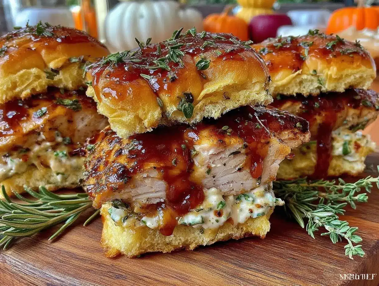 maple bourbon glazed turkey sliders preparation steps