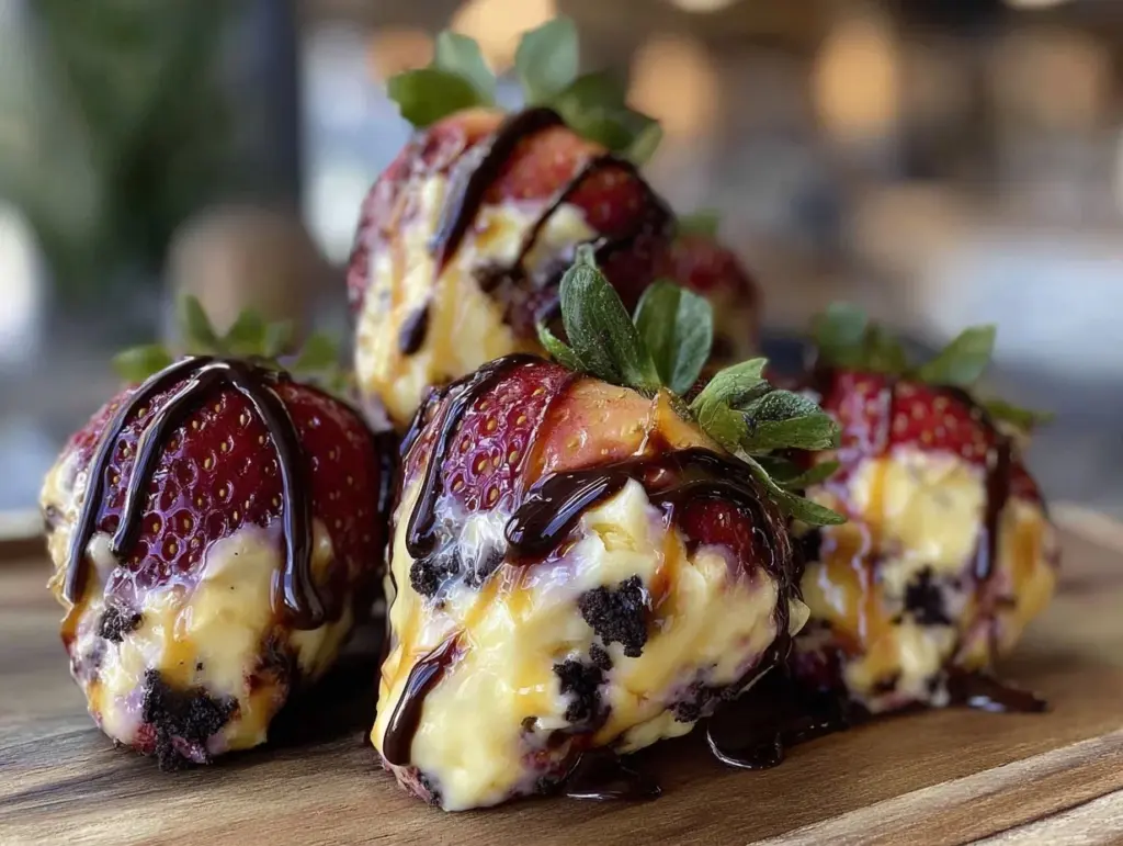 Oreo cheesecake stuffed strawberries - featured image