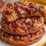 peanut butter banana cookies - featured image