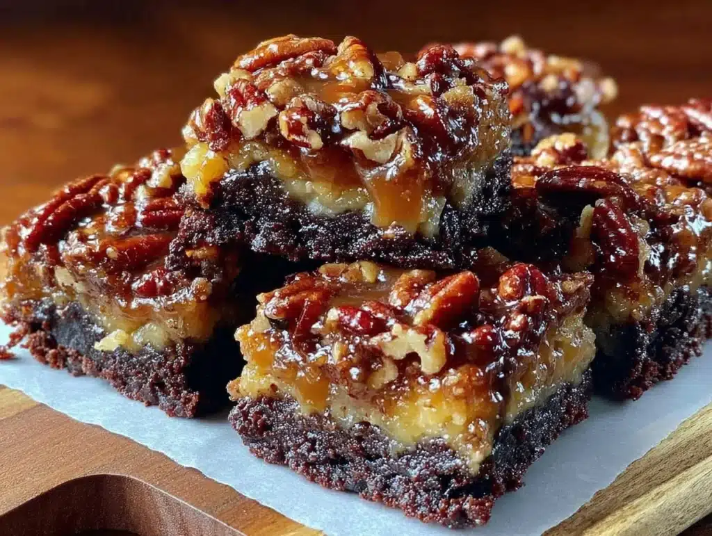 pecan pie brownies - featured image