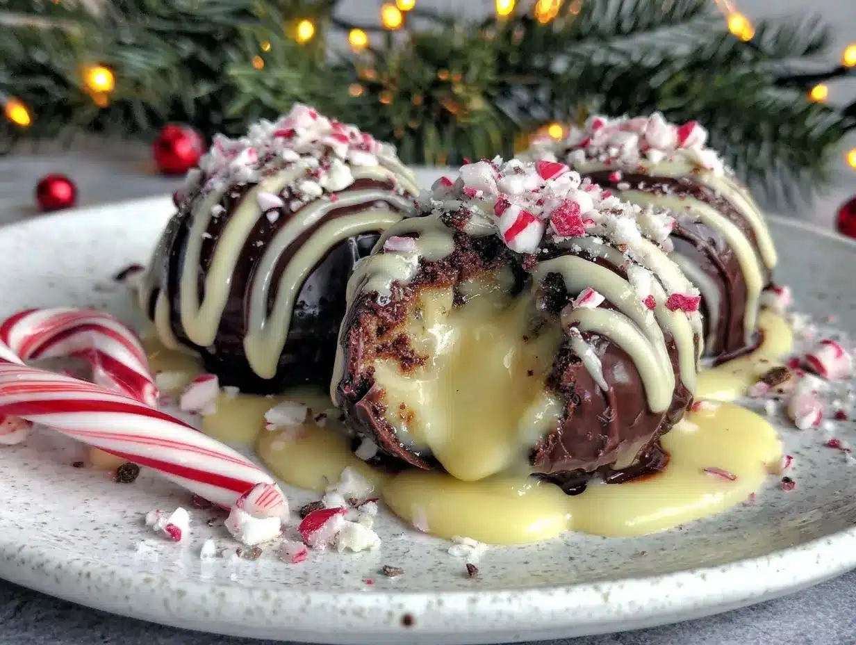 Peppermint Mocha Hot Chocolate Bombs preparation steps