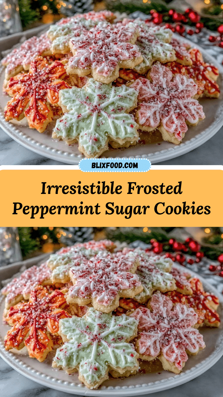 peppermint snowflake sugar cookies recipe