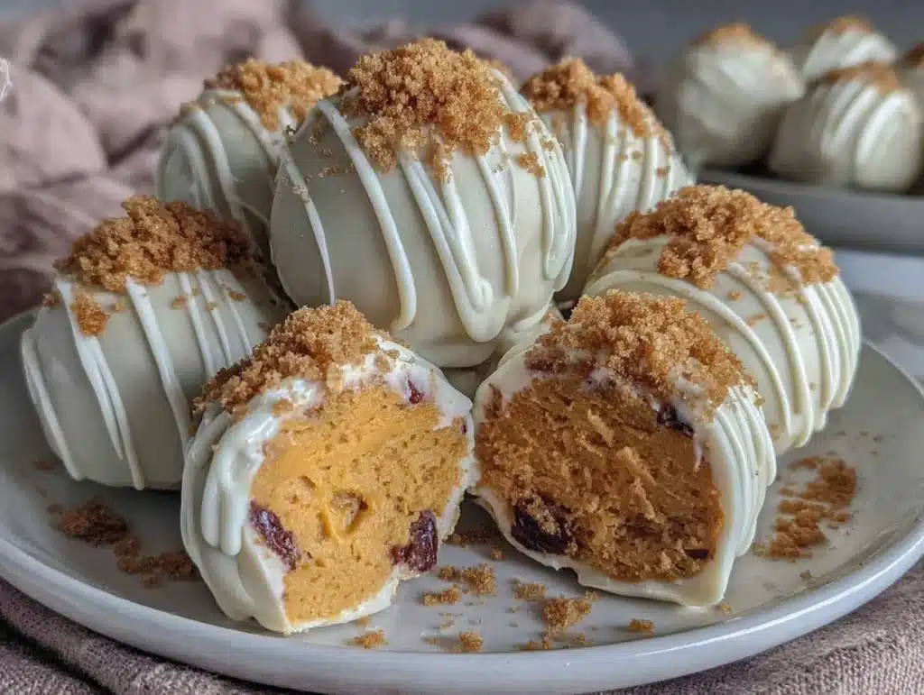 pumpkin cheesecake balls - featured image