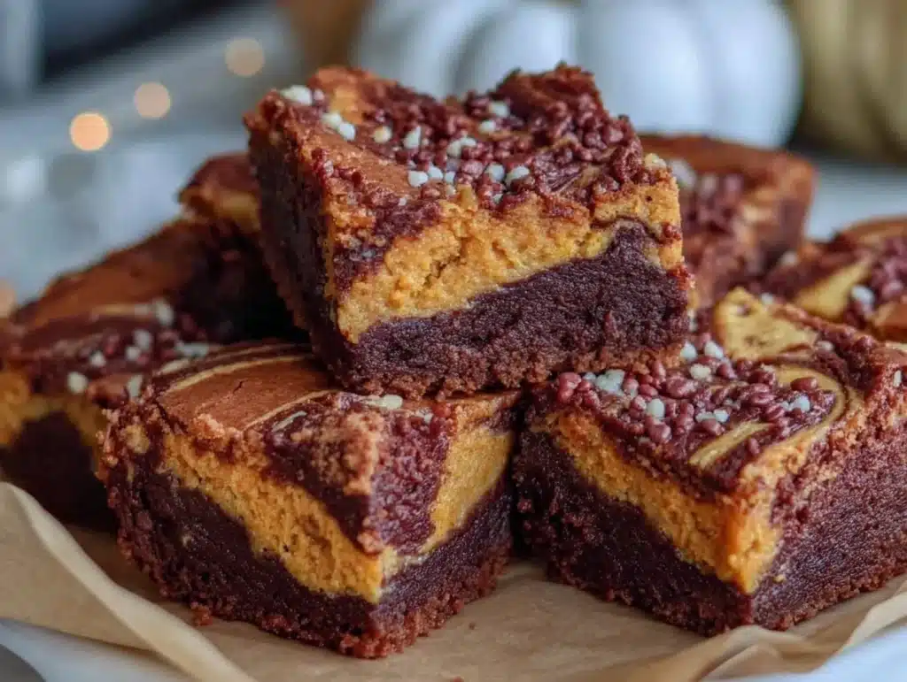 Pumpkin Cheesecake Brownies - featured image