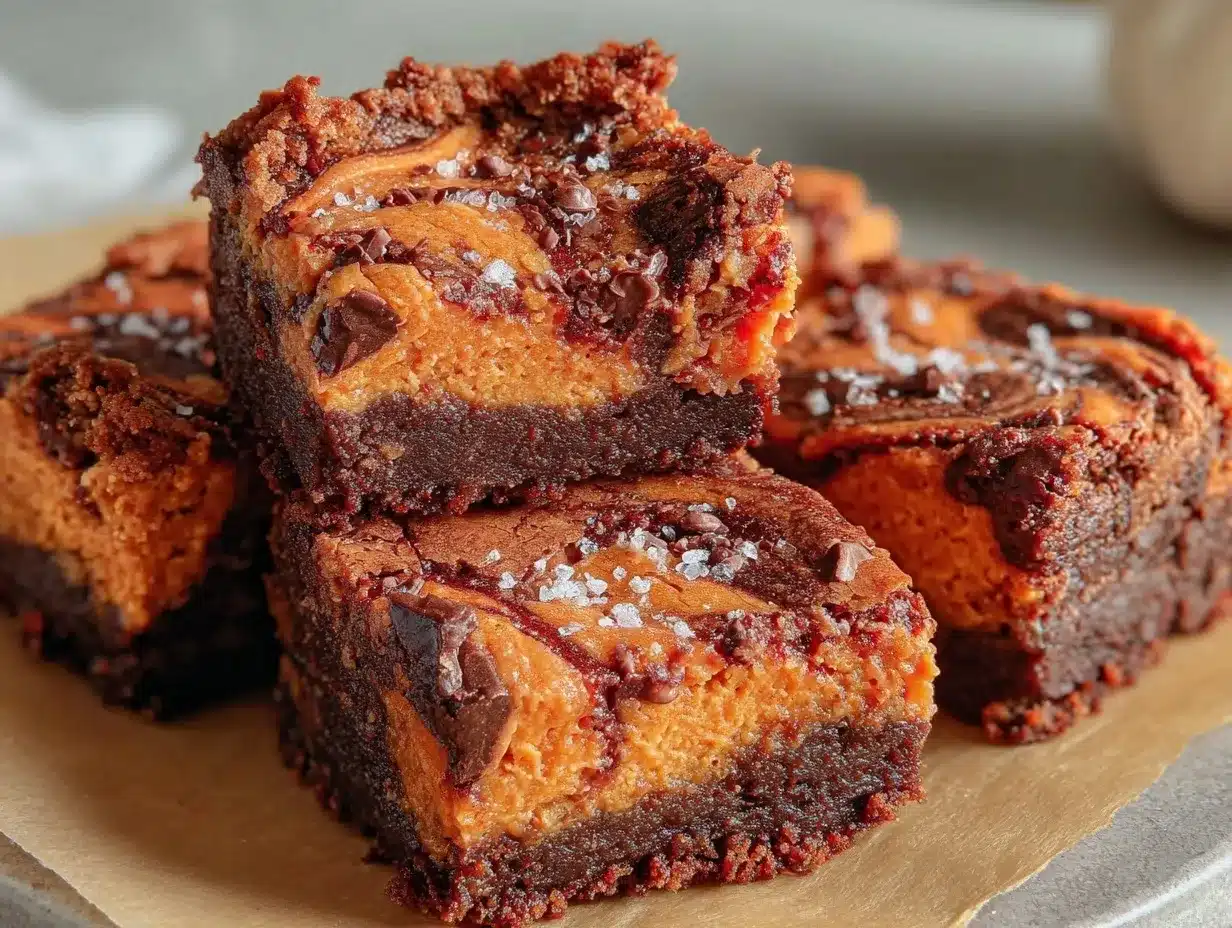 Pumpkin Cheesecake Brownies preparation steps