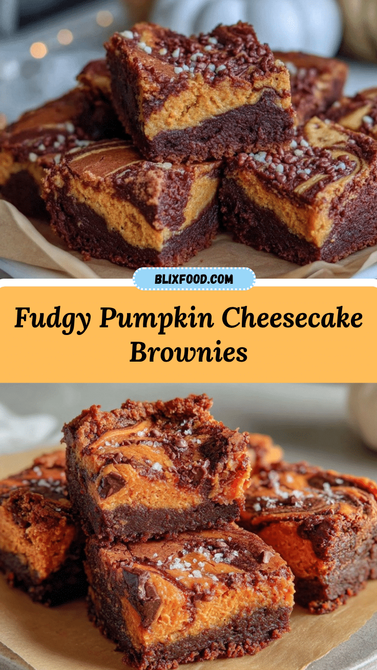 Pumpkin Cheesecake Brownies recipe