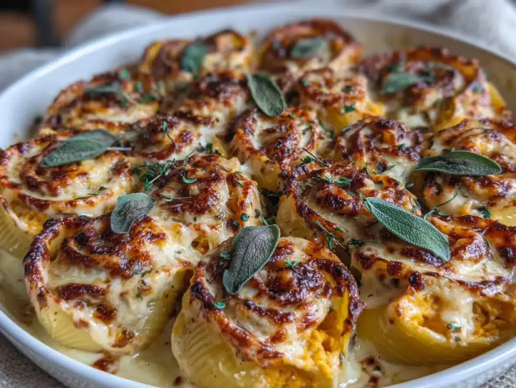 pumpkin stuffed shells - featured image