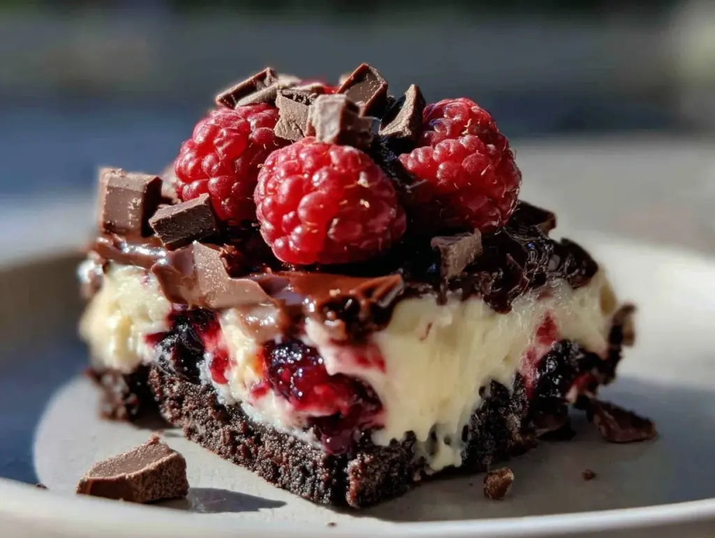 raspberry chocolate lasagna dessert - featured image