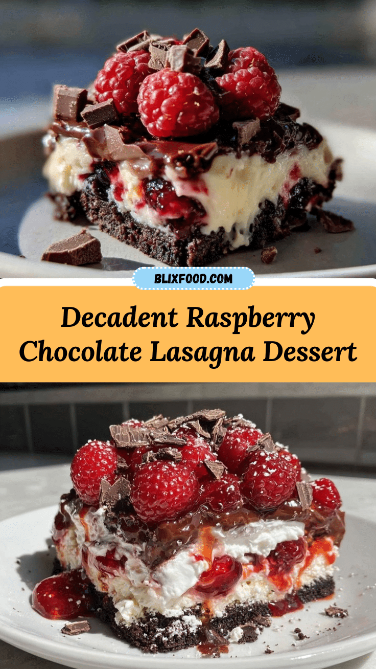 raspberry chocolate lasagna dessert recipe