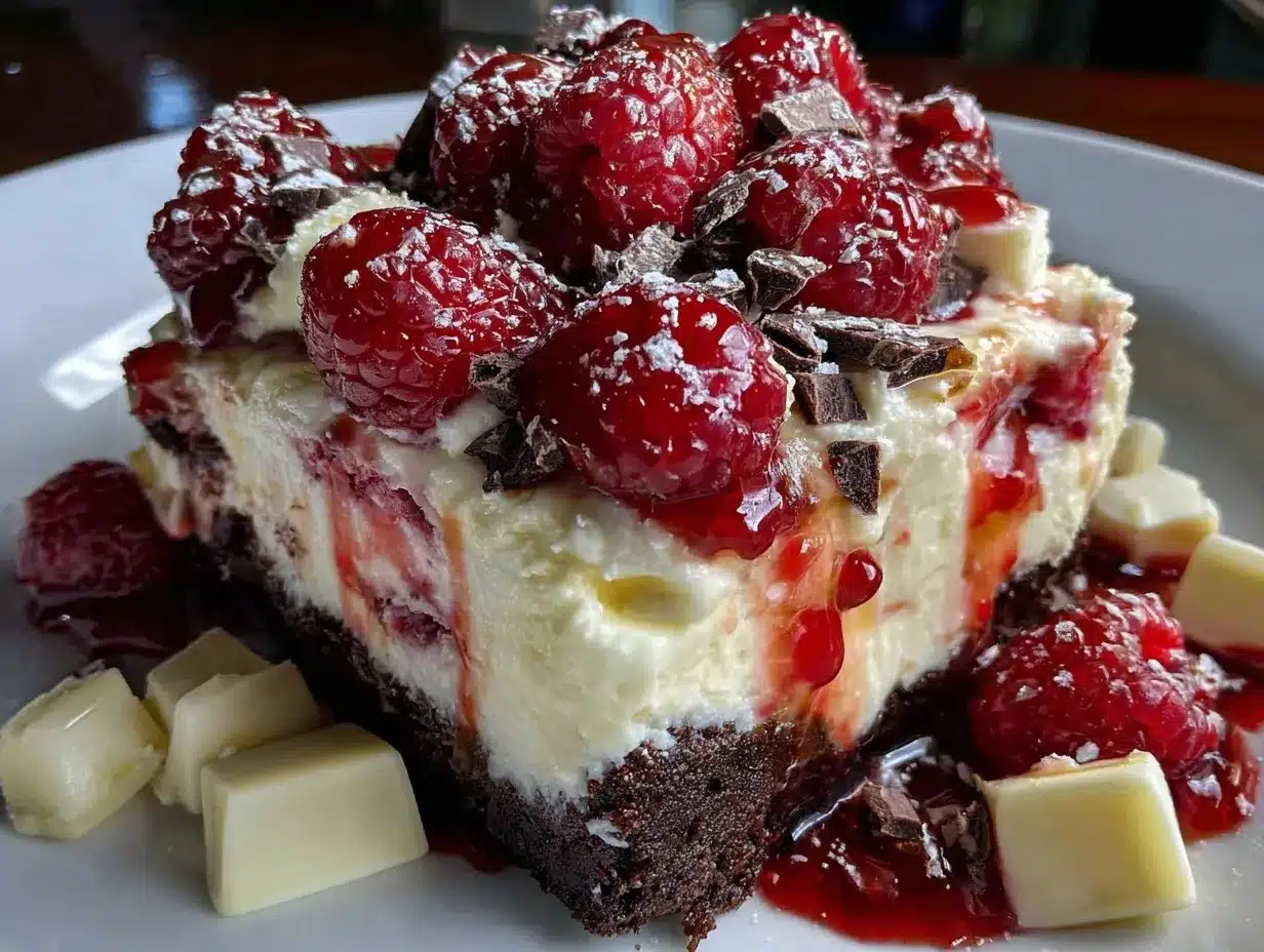 Raspberry White Chocolate Cheesecake Lasagna preparation steps