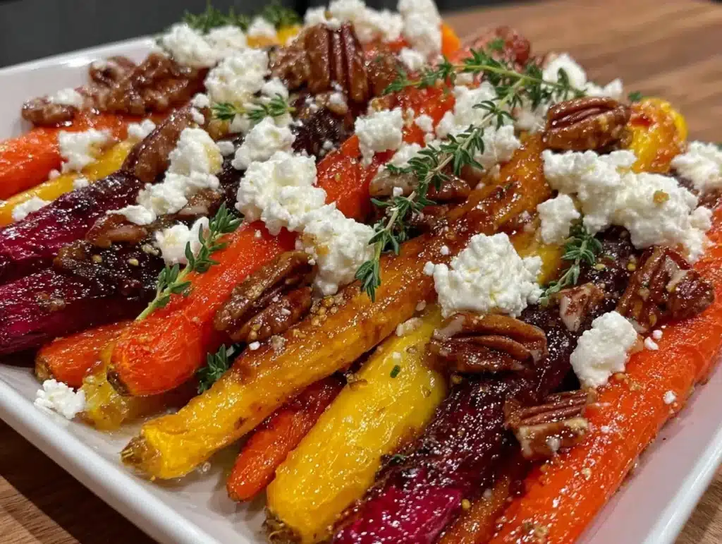 roasted carrots with goat cheese - featured image