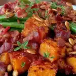 roasted green beans and butternut squash - featured image